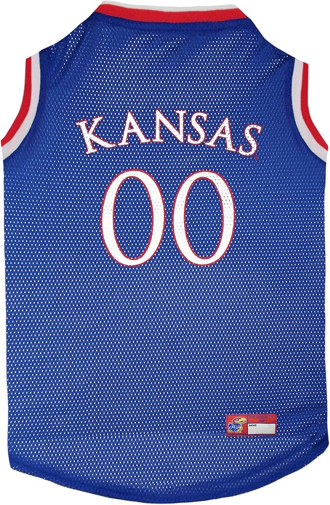 Pets First KU-4020-XS Kansas Basketball Jersey, Multicolor, One Size