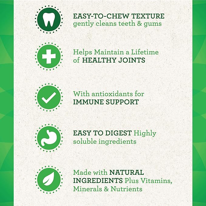 Greenies Aging Care TEENIE Natural Dental Care Dog Treats, 27 oz. Pack (96 Treats)