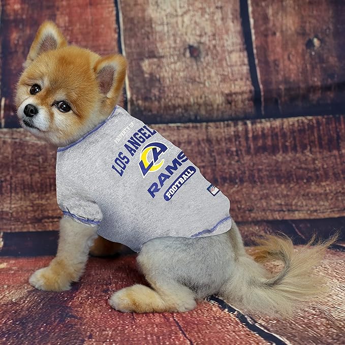 Pets First PET SHIRT for Dogs & Cats - NFL LOS ANGELES RAMS Dog T-Shirt, X-Small. - Cutest Pet Tee Shirt for the real sporty pup