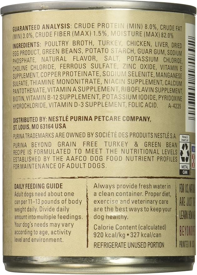 Nestle Petcare Beyond Grain Free Turkey & Green Bean Recipe, Pack of 12