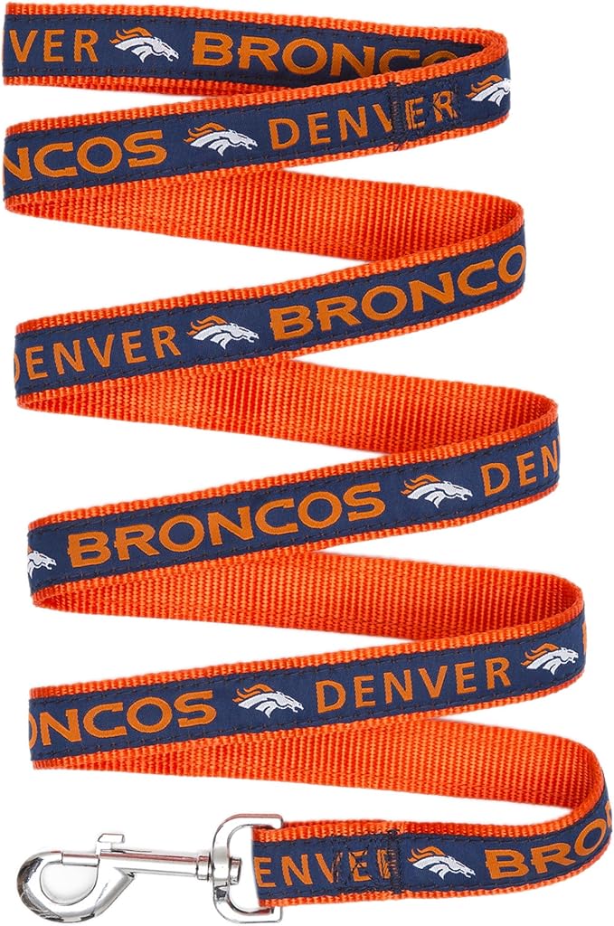 Pets First NFL Pet Leash, Denver Broncos, Medium