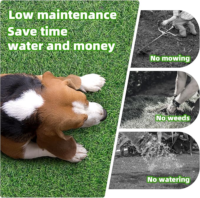 Loobani Dog Potty Grass Pad - 20.8x33.2 Artificial Grass Pee Pads for Dogs Potty Training Indoor Outdoor, Soft and Easy Cleaning Fake Grass Mat for Pets