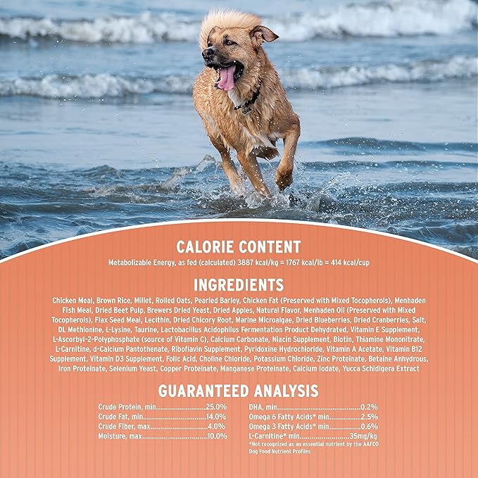Annamaet Original Encore Formula Dry Dog Food, 25% Protein (Chicken & Brown Rice), 40-lb Bag