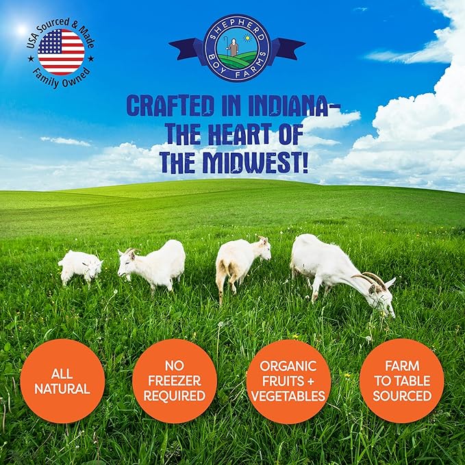 Freeze Dried Raw Goats Milk with Probiotics for Dogs & Cats (Golden Blend), Organic USA Veggies & Fruits, High Protein, Digestible Goat Milk Powder, Dog & Cat Food Toppers