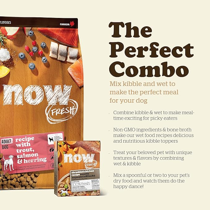 Now Fresh Grain Free Dog Food, 22 lb - Dry Dog Food Fish Recipe for Adult Dogs - Real De-Boned Fish for Protein - Healthy Diet for Small, Medium and Large Breed