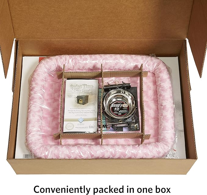 MidWest Homes for Pets iCrate Dog Crate Starter Kit, 24-Inch Dog Crate Kit Ideal for Small Dog Breeds ( uo to 25 pounds) Includes Dog Crate, Pet Bed, 2 Dog Bowls & Dog Crate Cover (Pink), 1524PK-KIT