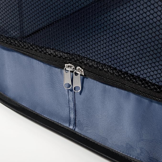 Love's cabin 36in Portable Upgrade Large Dog Bed - Pop Up Dog Kennel, Indoor Outdoor Crate for Pets, Portable Car Seat Kennel, Cat Bed Collection, Navy