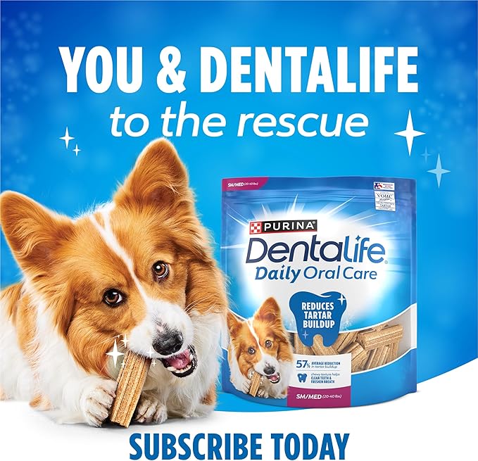 Dentalife DentaLife Made in USA Facilities Small/Medium Dog Dental Chews, Daily - (2) 47 ct. Pouches