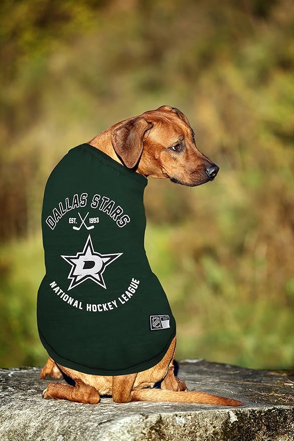 Pets First NHL Dallas Stars Tee Shirt for Dogs & Cats, Medium. - are You A Hockey Fan? Let Your Pet Be an NHL Fan Too!