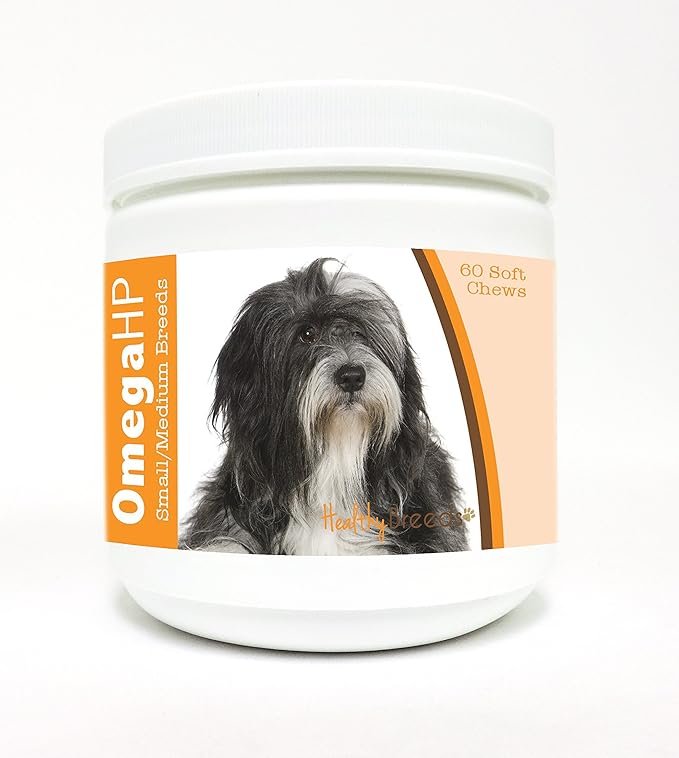 Healthy Breeds Lhasa Apso Omega HP Fatty Acid Skin and Coat Support Soft Chews 60 Count