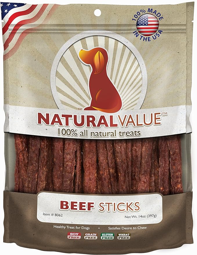Loving Pets Natural Value All Natural Soft Chew Beef Sticks For Dogs, 14-Ounce