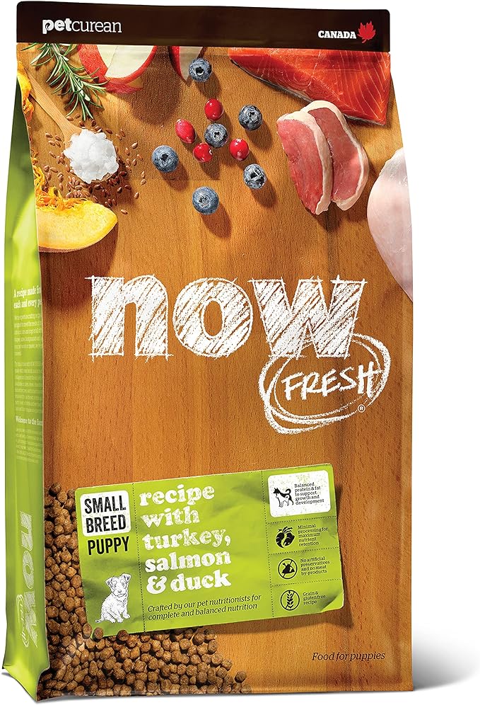 Now Fresh Grain Free Small Breed Dog Food, 3.5 lb - Dry Puppy Food Recipe - Healthy Diet with Probiotics & Real Meat and Fish for Protein