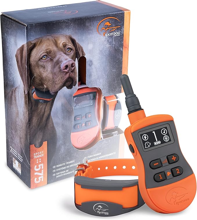 SportDOG Brand SportTrainer Dog Training Collars - 500 Yard Range - Bright, Easy to Read OLED Screen - Waterproof, Rechargeable Remote Trainer with Tone, Vibration, and Static - 2 Dog Expandable