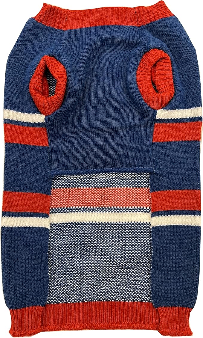 Pets First NFL Buffalo Bills Dog Sweater, Size Medium. Warm and Cozy Knit Pet Sweater with NFL Team Logo, Best Puppy Sweater for Large and Small Dogs, Team Color (BUF-4179-MD)