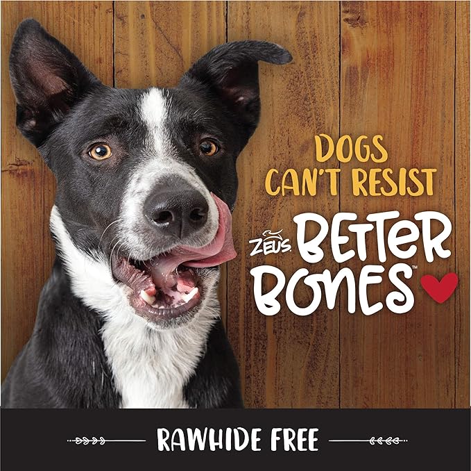 ZEUS Better Bones Mini Dog Treats, BBQ Chicken 24 Pack - Rawhide Free Healthy Dog Treats