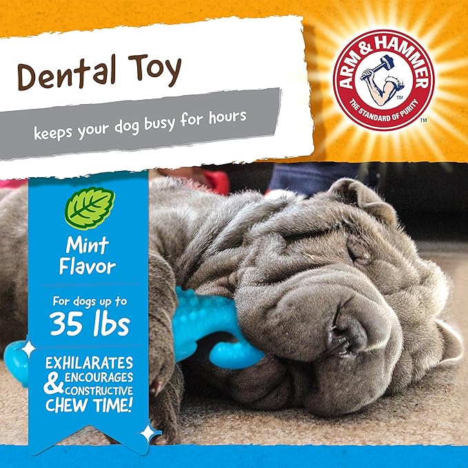 Arm & Hammer for Pets Nubbies Dental Toys Gator Dental Chew Toy for Dogs | Best Dog Chew Toy for Moderate Chewers | Reduces Plaque & Tartar Buildup Without Brushing, Gator