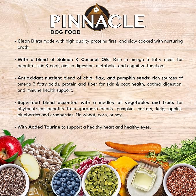 pinnacle pet Trout & Pumpkin Dry Dog Food 22 lb, Infused with Broth