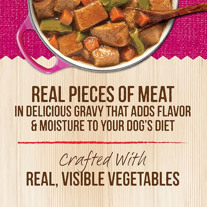 Merrick Kitchen Comforts Healthy And Natural Canned Adult Dog Food, Turkey Meatloaf With Brown Rice And Gravy - (Pack of 12) 12.7 oz. Cans
