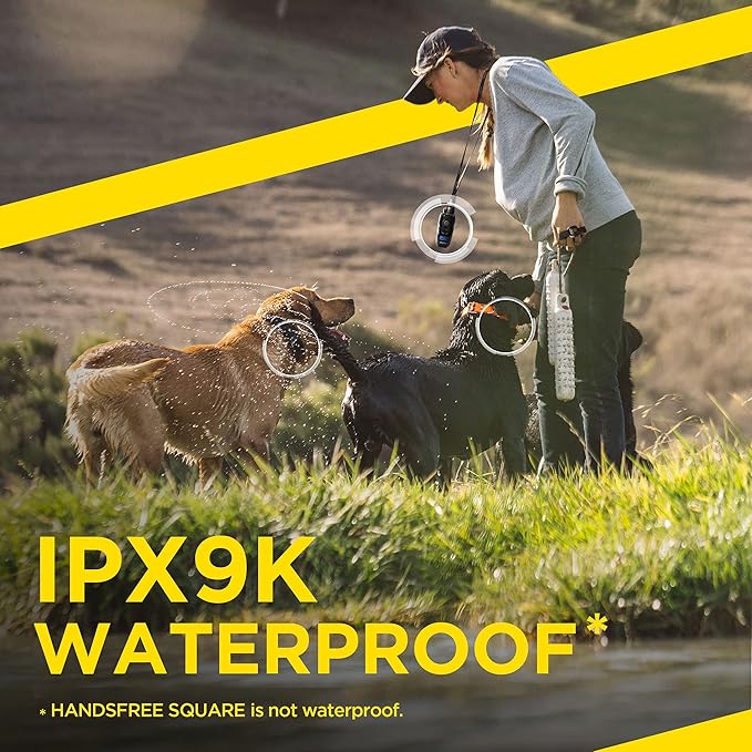Dogtra ARC HANDSFREE Plus Expandable to 2-Dog Remote Dog Training E-Collar with HANDSFREE Square for Discreet and Precise Control Slim Ergonomic Rechargeable Waterproof 3/4-Mile Range