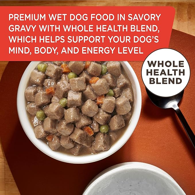 Nutrish Rachael Ray Chunks in Gravy Wet Dog Food, Real Beef & Veggies Recipe, 13 Ounce (Pack of 12)