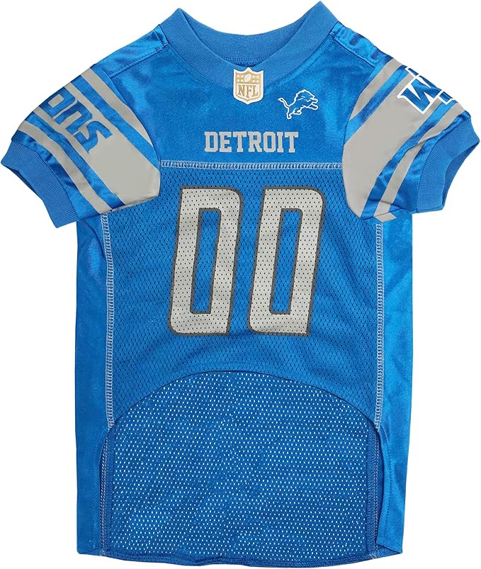 NFL Detroit Lions Dog Jersey, Size: Medium. Best Football Jersey Costume for Dogs & Cats. Licensed Jersey Shirt