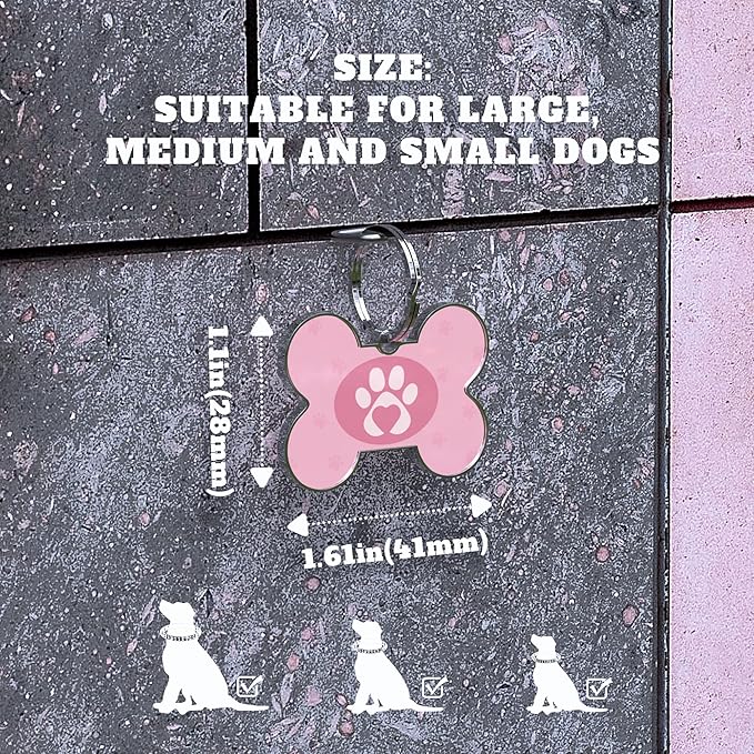 QR Code Dog Tag,Dog Tags Personalized for Pets, Custom Dog Name ID Tags Personalized Dog and Cat Tags -Free Online&Scan QR Receive Instant Location Alert Email