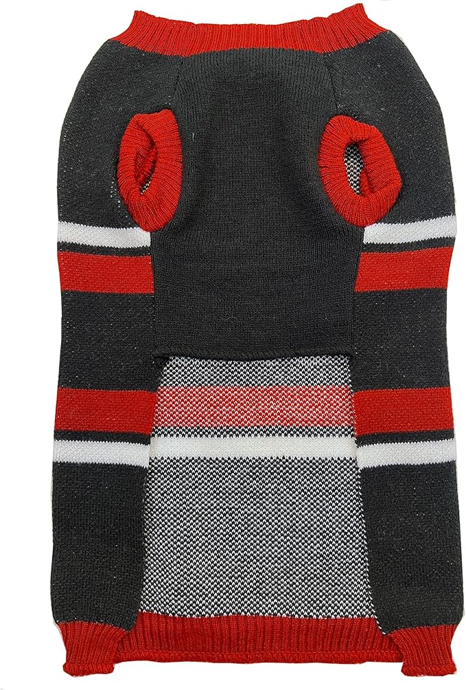 Pets First NFL San Francisco 49ers Dog Sweater, Size Small. Warm and Cozy Knit Pet Sweater with NFL Team Logo, Best Puppy Sweater for Large and Small Dogs, Team Color (SAN-4179-SM)
