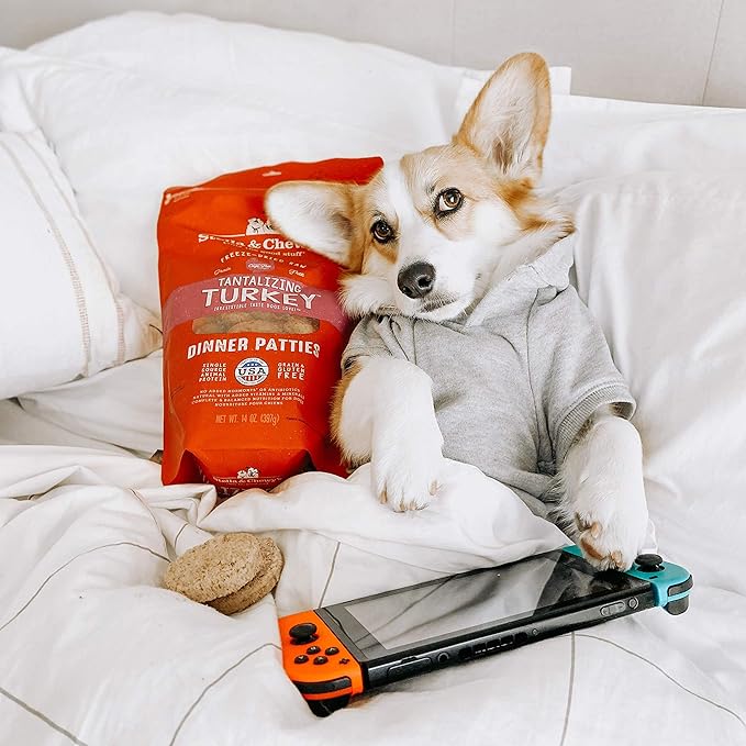 Stella & Chewy's Freeze Dried Raw Dinner Patties – Grain Free Dog Food, Protein Rich Tantalizing Turkey Recipe – 5.5 oz Bag