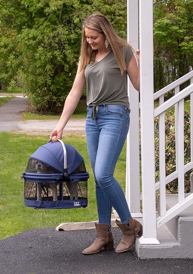Pet Gear View 360 Pet Safety Carrier & Car Seat for Small Dogs & Cats Push Button Entry