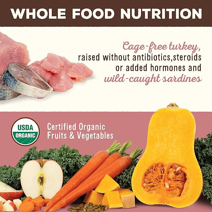 Primal Freeze Dried Dog Food Nuggets, Turkey & Sardine; Complete & Balanced Meal; Also Use as Topper or Treat; Premium, Healthy, Grain Free, High Protein Raw Dog Food, 5.5 oz