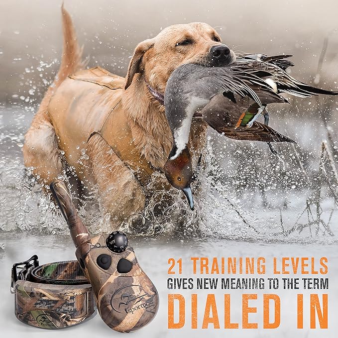 SportDOG Brand 425 Remote Trainers - 500 Yard Range E-Collar with Static, Vibrate and Tone - Waterproof, Rechargeable - Camouflage Dog Training Collar
