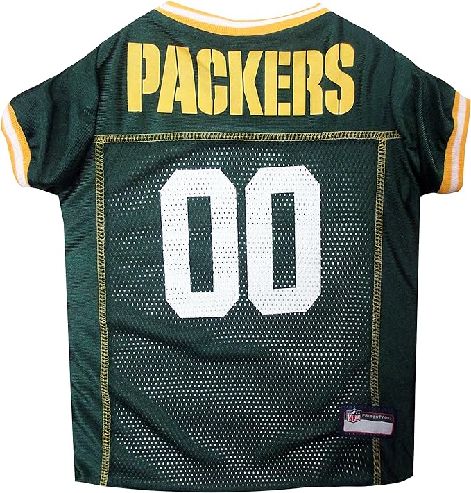 NFL Green Bay Packers Dog Jersey, Size: X-Small. Best Football Jersey Costume for Dogs & Cats. Licensed Jersey Shirt