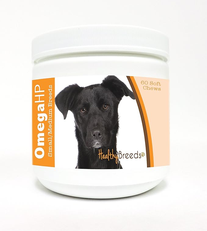 Healthy Breeds Mutt Omega HP Fatty Acid Skin and Coat Support Soft Chews 60 Count