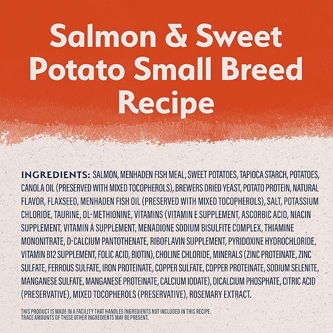 Natural Balance Limited Ingredient Small Breed Adult Grain-Free Dry Dog Food, Salmon & Sweet Potato Recipe, 12 Pound (Pack of 1), Salmon & Sweet Potato (New Formula)