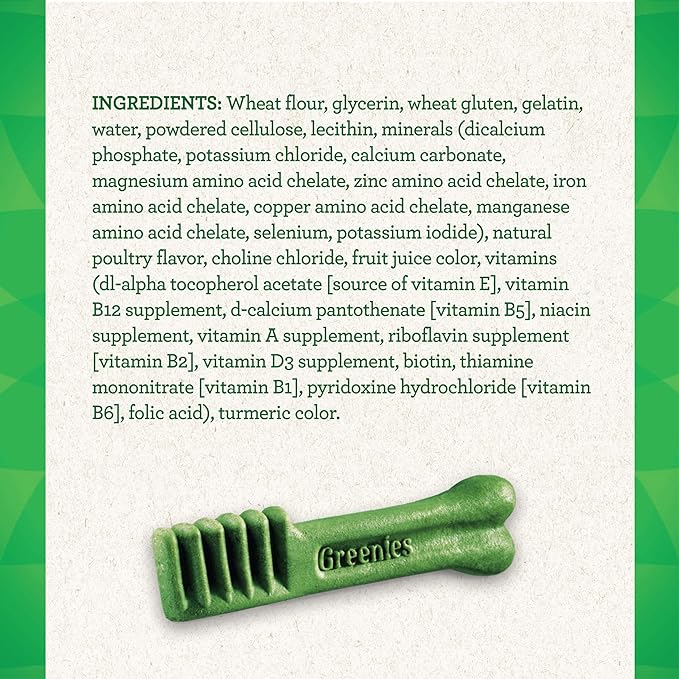 Greenies Original Large Natural Dental Care Dog Treats, 18 Oz. Pack (48 Treats), 12 Count (Pack of 4)