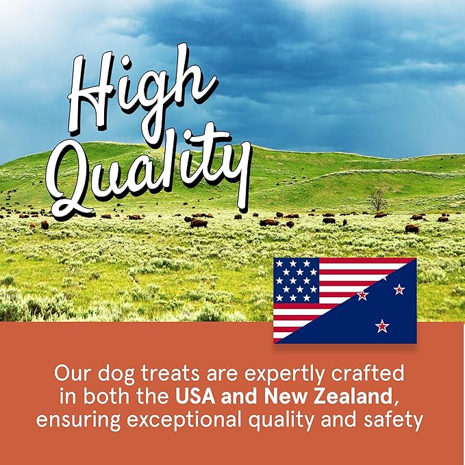 Real Meat Venison Jerky Dog Treats - 8 Air-Dried Strips of Jerky Treats for Dogs - Grain-Free Jerky Treats Dog Snacks with 95% Human-Grade Free-Range Grass Fed Venison - All-Natural Dog Jerky Strips