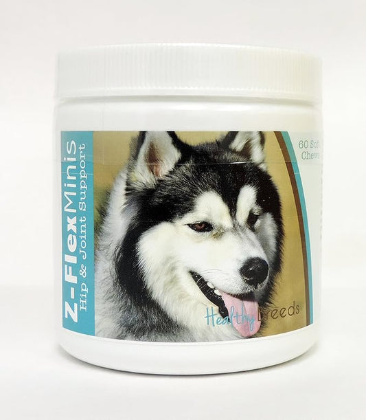 Healthy Breeds Siberian Husky Z-Flex Minis Hip and Joint Support Soft Chews 60 Count
