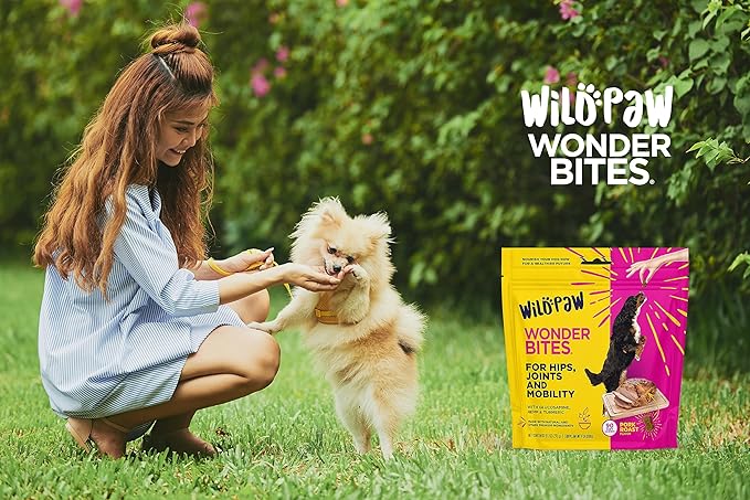 WonderBites for Hips, Joints, & Mobility -90 Soft Chews- Improves Mobility, Reduces Pain - Glucosamine, MSM, Hyaluronic Acid, Hemp, Turmeric, & More – Joint Supplement for Dogs