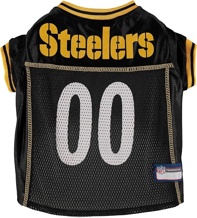NFL Pittsburgh Steelers Dog Jersey, Size: XX-Large. Best Football Jersey Costume for Dogs & Cats. Licensed Jersey Shirt