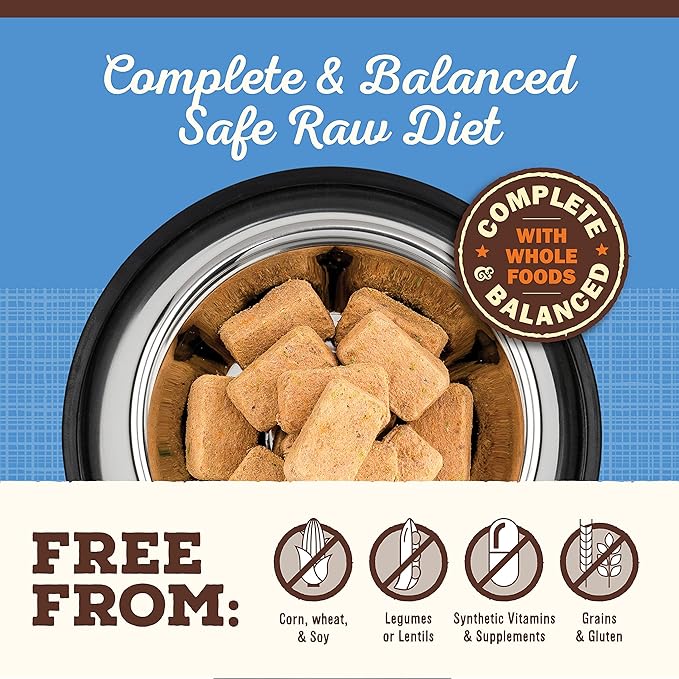 Primal Freeze Dried Dog Food Nuggets, Duck; Complete & Balanced Meal; Also Use as Topper or Treat; Premium, Healthy, Grain Free, High Protein Raw Dog Food, 14 oz