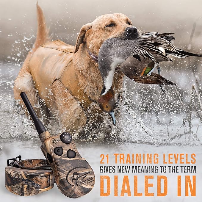 SportDOG Brand WetlandHunter 1825X Camouflage Remote Trainer - Rechargeable Dog Training Collar with Shock, Vibrate, and Tone - 1 Mile Range - SD-1825XCAMO