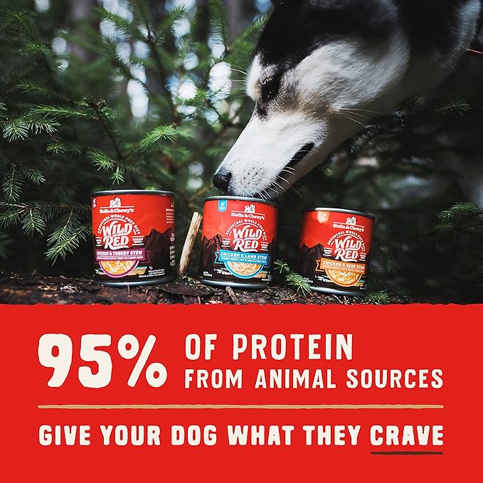 Stella & Chewy's Wild Red Wet Dog Food Variety Pack Stews High Protein Recipes, 10 Ounce (Pack of 3)