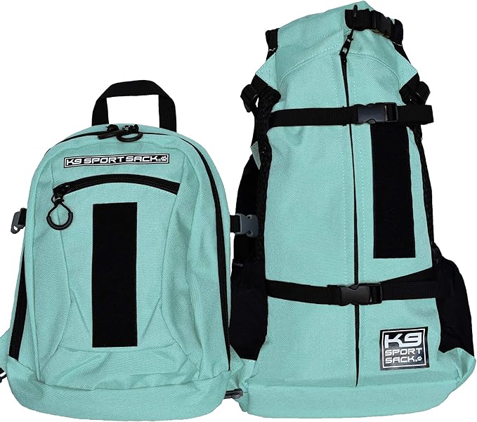 K9 Sport Sack | Dog Carrier Adjustable Backpack (Small, Plus 2 - Summer Mint)
