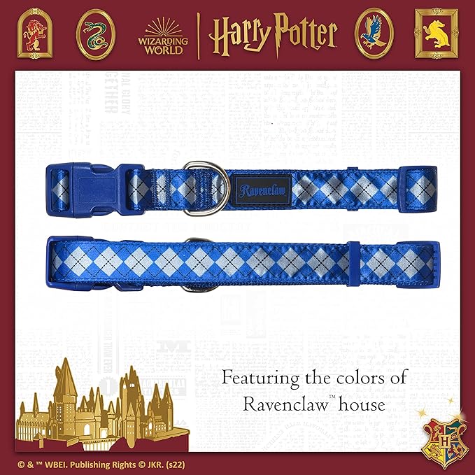 HARRY POTTER Ravenclaw Dog Collar in Size Extra Large | Extra Large Dog Collar, Dog Collar | Dog Apparel & Accessories for Hogwarts Houses, Ravenclaw Collar