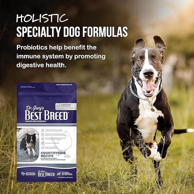 Best Breed Dr. Gary's Countryside Recipe Slow-Cooked in USA, Natural Dry Dog Food for All Breeds and Sizes, 13lbs