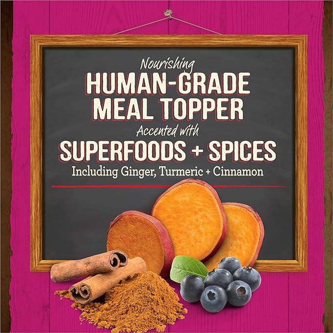 Merrick Grain Free Bone Broth, Premium Human Grade And Gluten Free Dog And Cat Food Topper Pouches, Turkey - 7 oz. Pouch