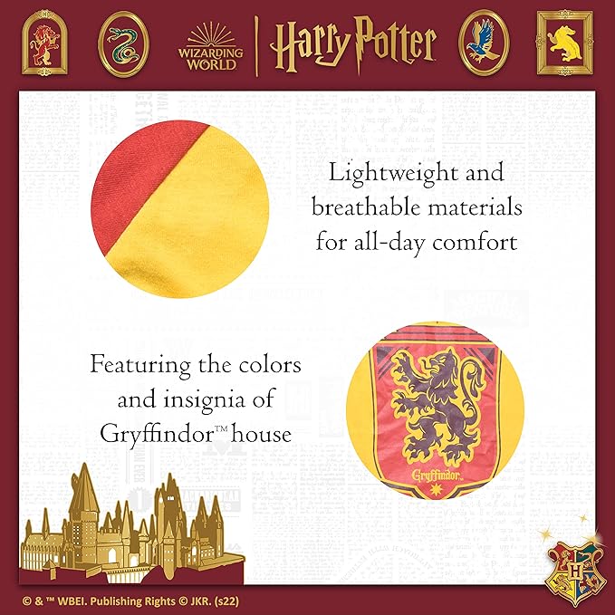 Harry Potter Gryffindor Pet T-Shirt in Size Small | Small Dog T-Shirt, Harry Potter Dog Shirt | Harry Potter Dog Apparel & Accessories for Hogwarts Houses, Gryffindor,Yellow