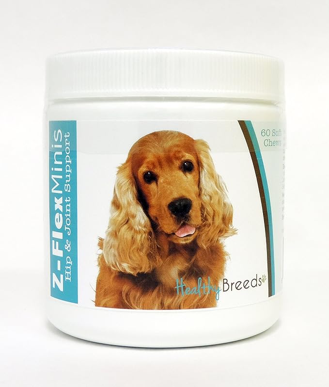 Healthy Breeds Cocker Spaniel Z-Flex Minis Hip and Joint Support Soft Chews 60 Count
