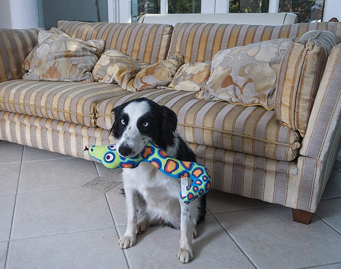 Fat Cat Incredible Strapping Yankers Dog Toy, Snake (Colors May Vary)