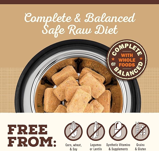 Primal Freeze Dried Dog Food Nuggets, Lamb; Complete & Balanced Meal; Also Use as Topper or Treat; Premium, Healthy, Grain Free, High Protein Raw Dog Food, 14 oz (Pack of 4)